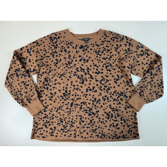 J. Jill Sweaters Jjill Wearever Abstract Leopard Print Sweater In